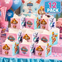 Paw Patrol Girl Shaped Favor Boxes - 12 PK
